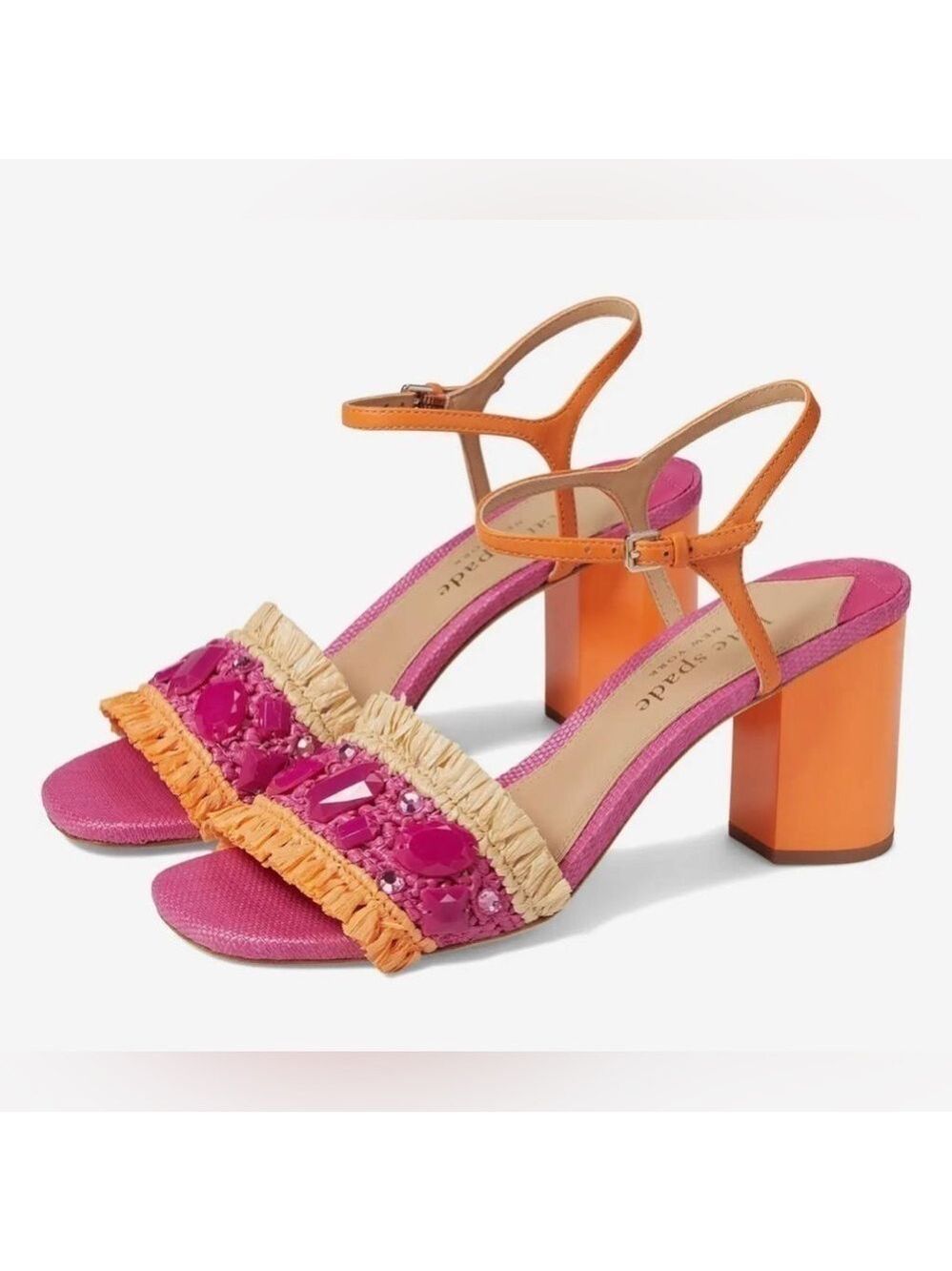 NIB Kate Spade Bora Bora Crystal Block Heel Sandal